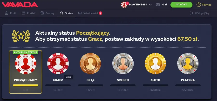 Zrzut ekranu prezentujący interfejs gier i lobby kasyna online Vavada